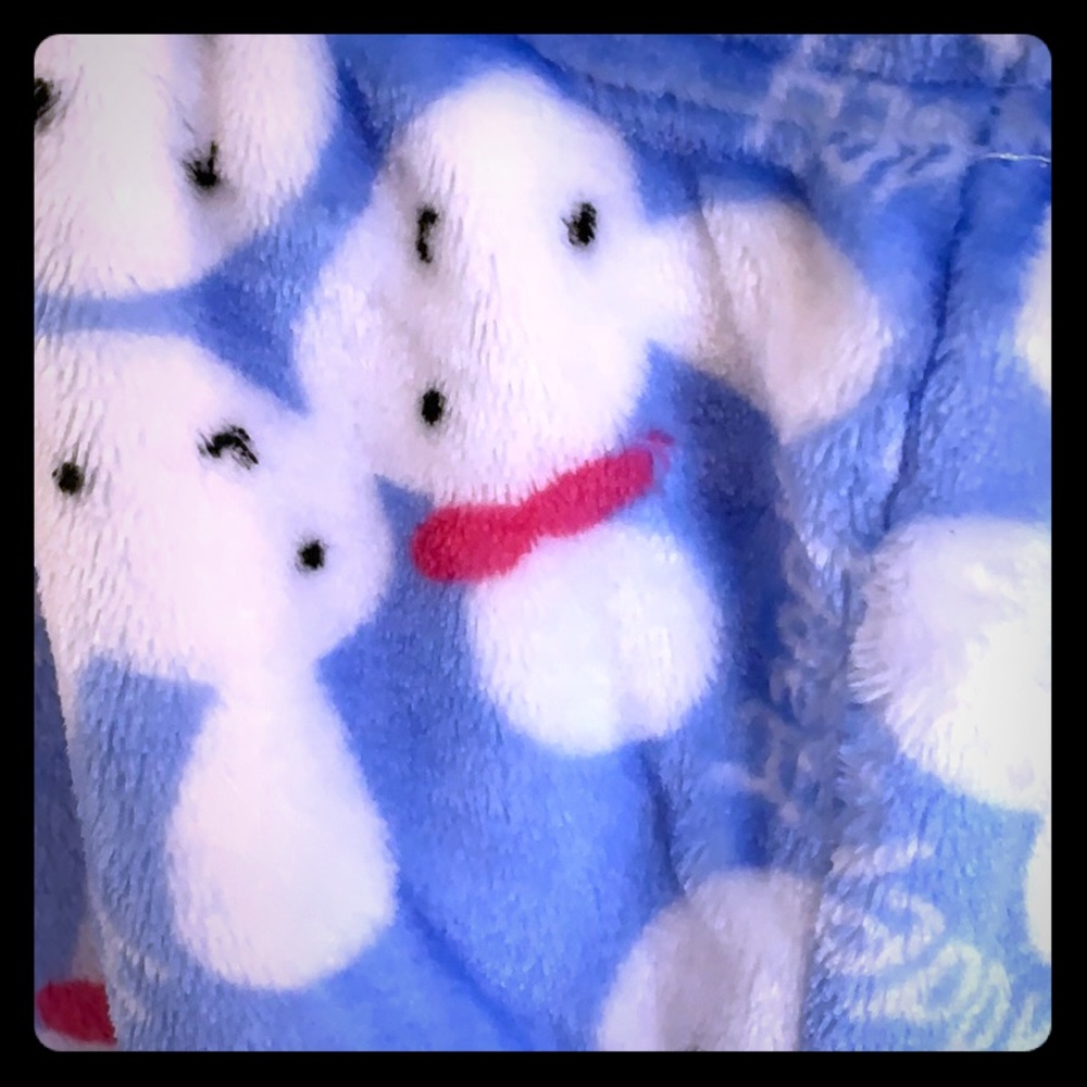 Woman’s fuzzy pajama pants